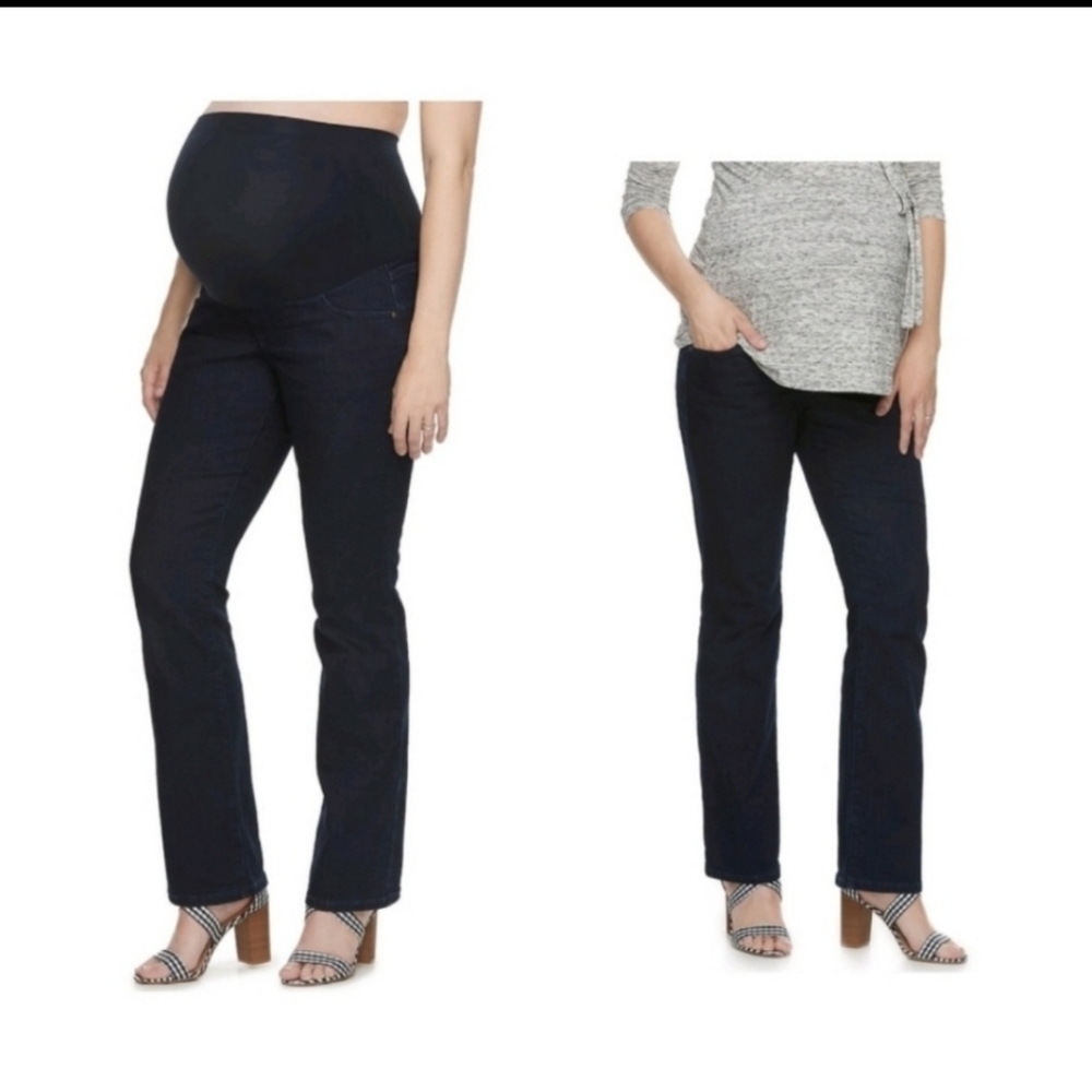 a.glow Bootcut Full Band Maternity Jeans